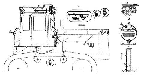 Электрооборудование тракторов Т-170.00 и Т-170.01 с пусковым двигателем (продолжение)